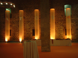 Colonnes gonflables illuminées