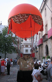 Globe aérostatique orange