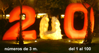 Série de numéros gonflables 1 à 100